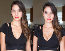 Upbra being worn by Candy 